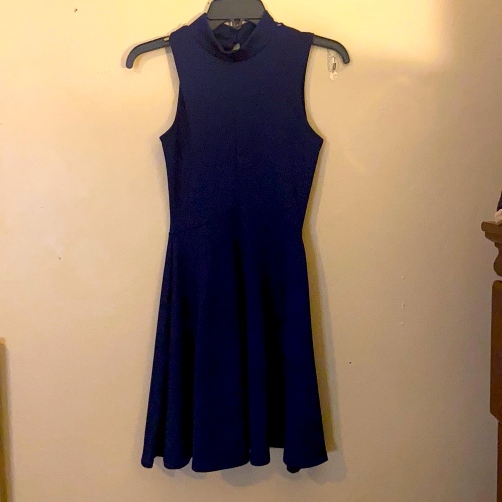 Blue skater dress
